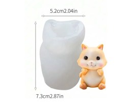 Molde silicona gatito sentado